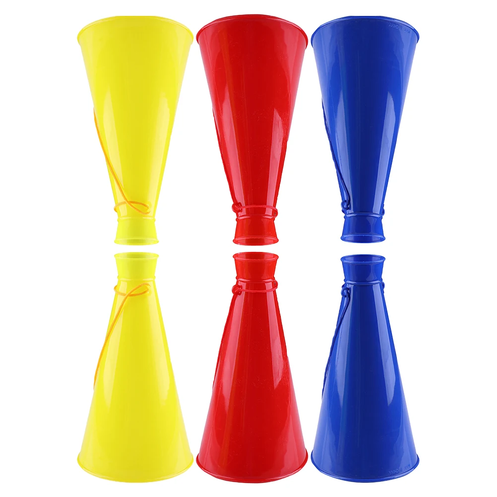 

6 Pcs Cheerleaders Trumpet Plastic Loudspeaker Soccer Fan Toy Noise Maker for Sporting Events Party Favor Gifts