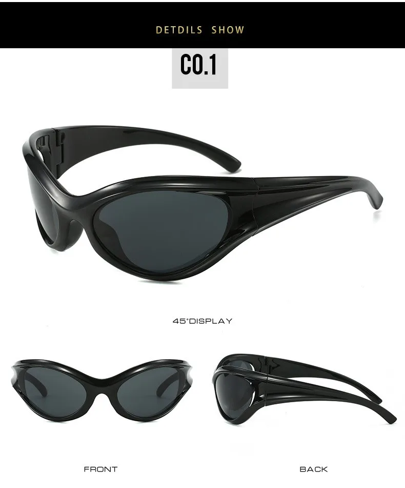 Dynamo Cat Eye Sonnenbrille Frauen Luxus Marken designer neu in Mode runde Sonnenbrille für Männer y2k Punk Sport brille männlich – Detail 10