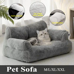 Cama macia de pelúcia para gatos, sofá para inverno, quente, grande, para animais de estimação, adequado para cães pequenos e médios, confortável, sono, suprimentos para camas de animais de estimação