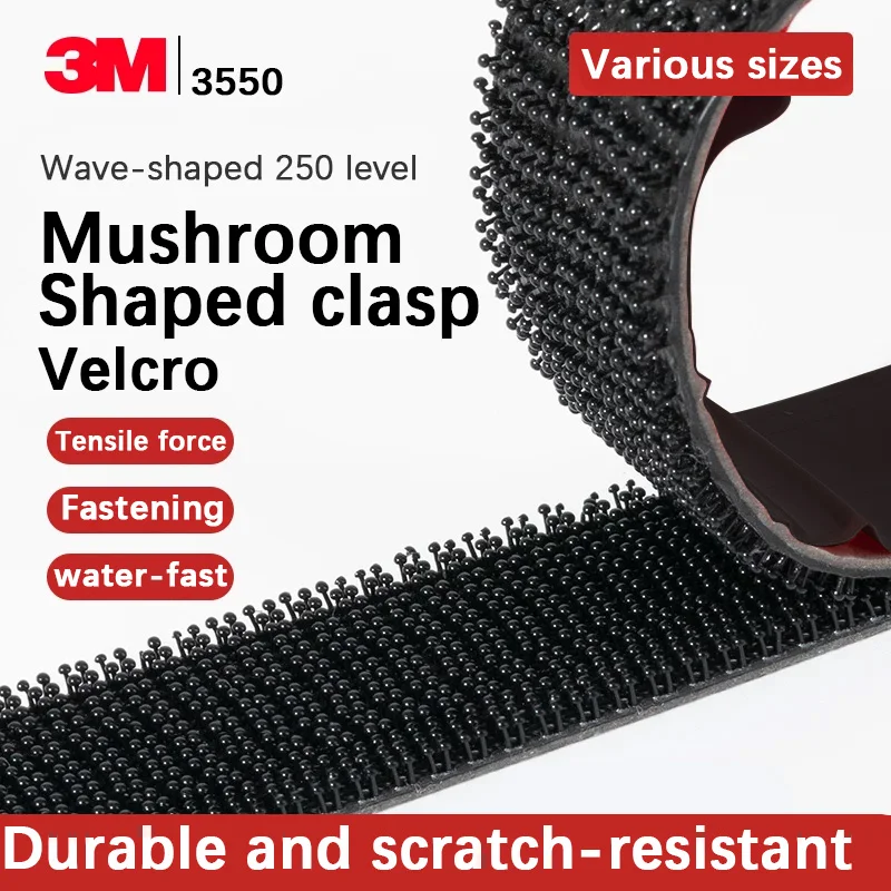 3M Dual Lock Tape Double Sided Adhesive Mushroom Reclosable Fastener Black Transparent Adhesive Tape Strong Durable 3550