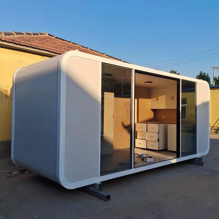 Customize Prefab Tiny Cabin Home Prefabricated Mobile Capsule Home Office Pod Cabin Tiny Cabin
