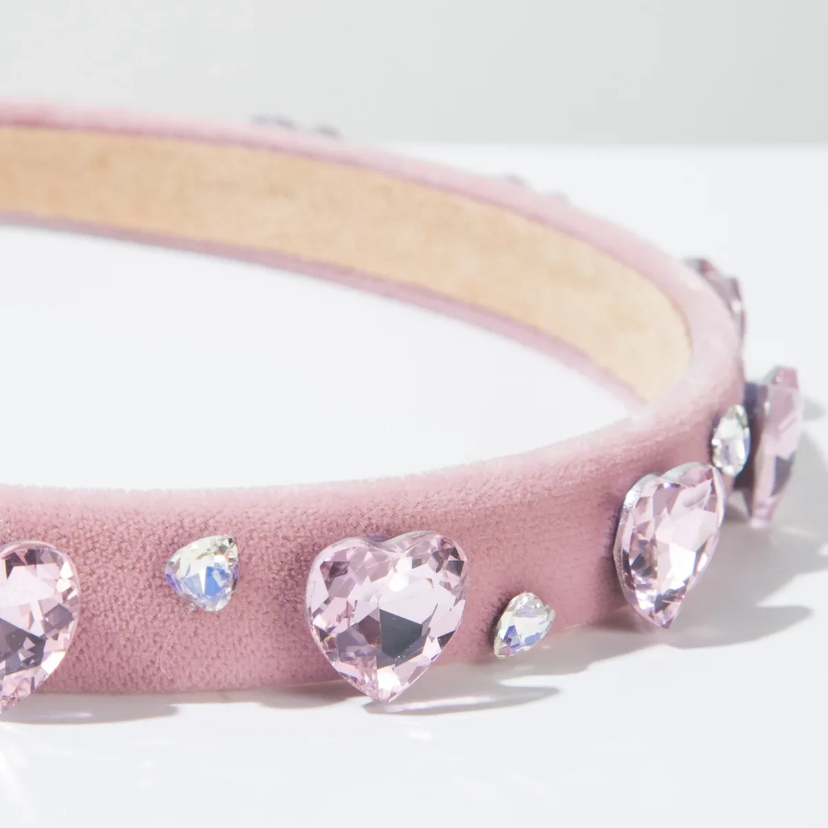 Valentine\'s Day Pink Baroque Full Diamond Love Headband Sweet Date Hair Accessories