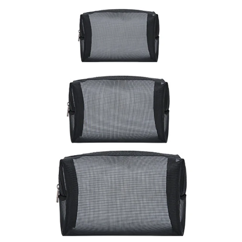 Draagbare Mesh Cosmetische Tas Vrouwen Reizen Rits Make-Up Tas Transparante Cosmetica Organizer Wassen Toilettas Schoonheid Opbergtas Pouch