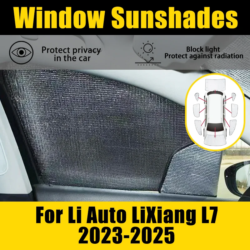 For Li Auto LiXiang L7 2023-2025 2024 Anti-UV Cover Sun Visor Car Parasol Window Protector Windshield Auto Sunshade Accessories