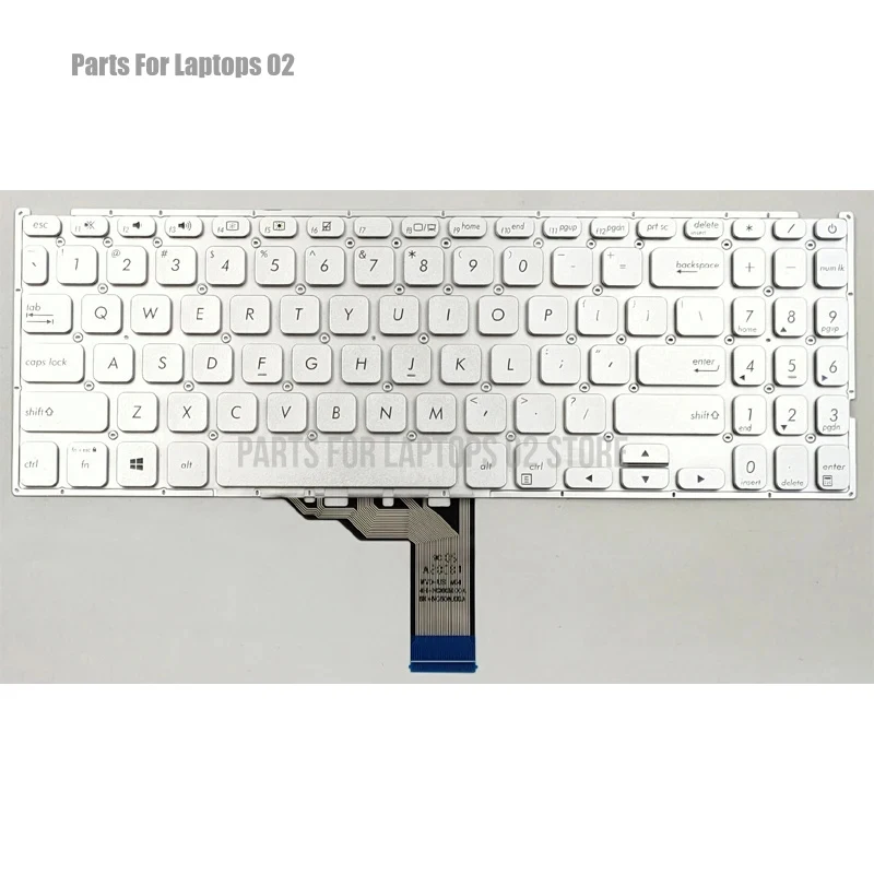 D New For Asus Vivobook X512 X512D X512DA X512F X512FA X512U X512UA X512UB Laptop Keyboard US Silver