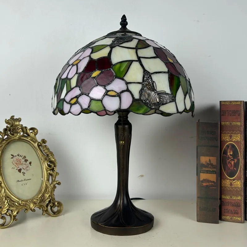 Postmodern Designer Floor Lamp Colored Glass Lampshade LED Table Lamp Retro Interior Decoration Hotel Bedroom Bedside Desk Lamp