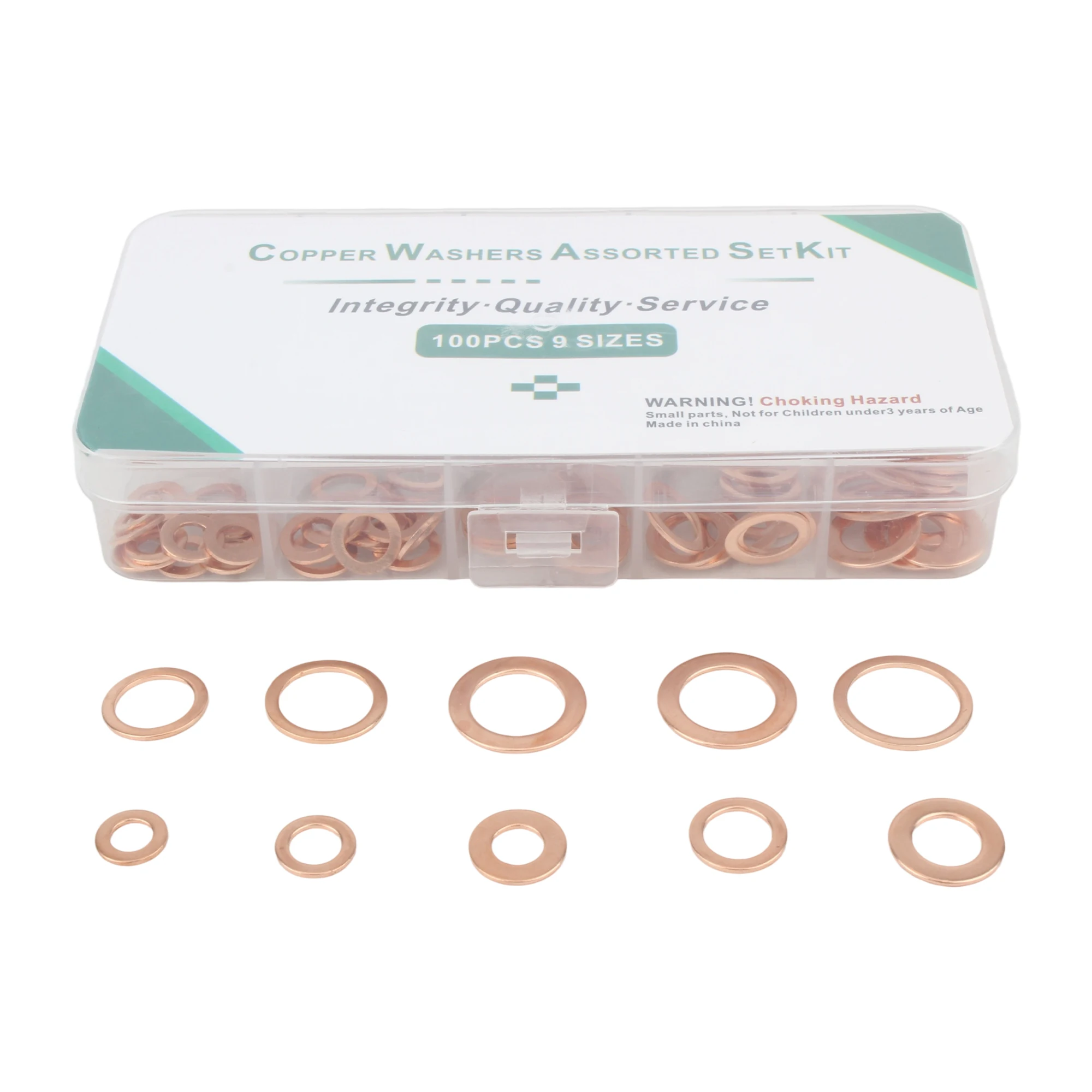 100PCS 200PCS Oil Pan Drain Plug Gasket Ring Motorcycle M8 M10 M12 M14 Assorted Copper Sealing Washer Kit Flat Ring Seal Parts view 5