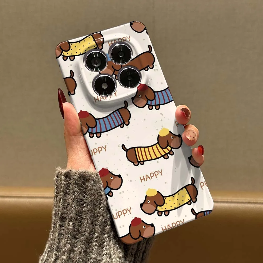 Dachshund Bow Dress Cover For Xiaomi Poco X7 X6 F6 F5 M6 M5s C75 C65 C61 Pro 5G Feilin Phone Case Wave Oil Phone Case