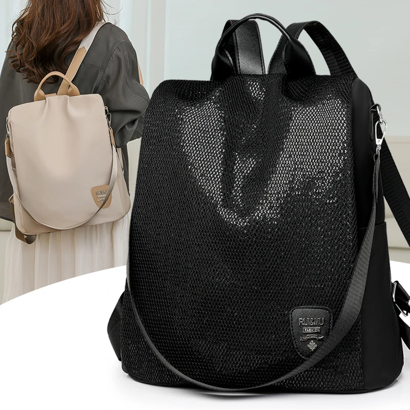 New Fashionable Casual Backpack Women\'s Cloth Bag Single Shoulder Crossbody Portable Multi-Function Bag Simple