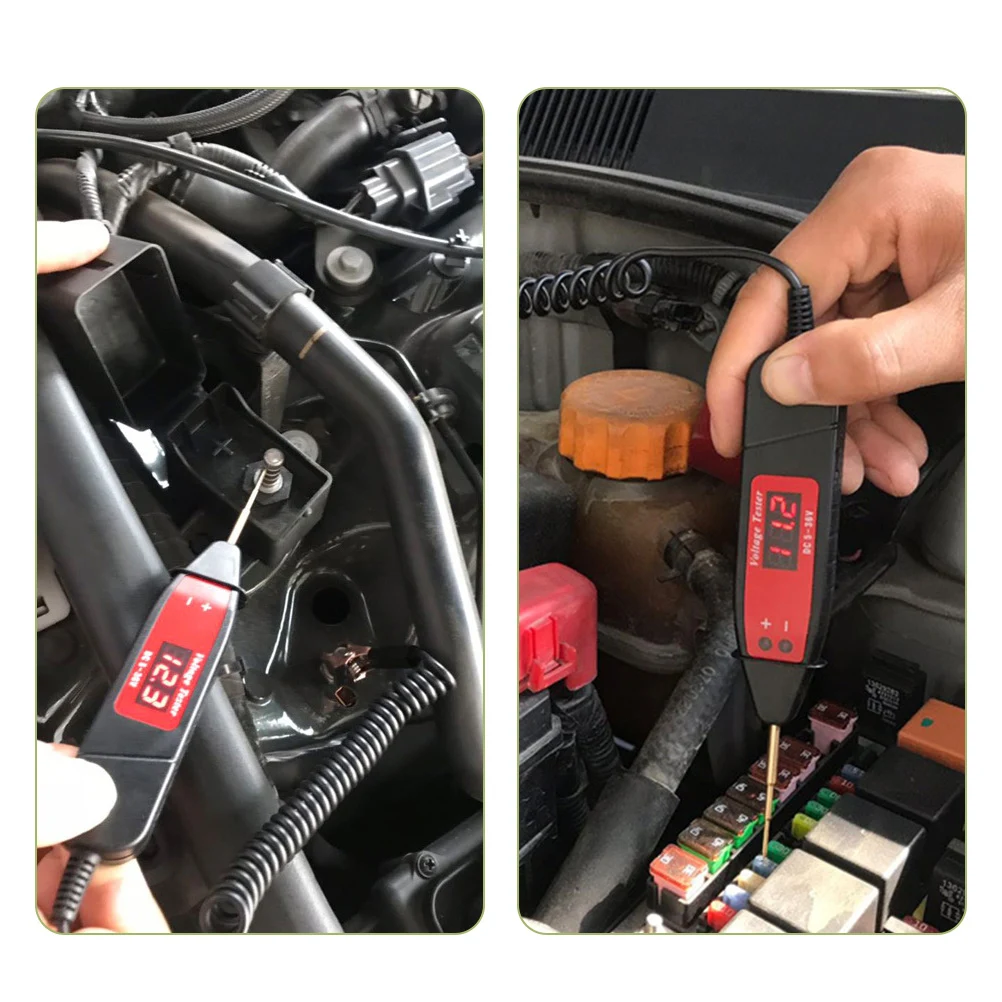 

Automotive Test Light 12v Digital Voltage Display Car Maintenance Circuit Tester Electrical Tools Continuity Checker Fuse Tester
