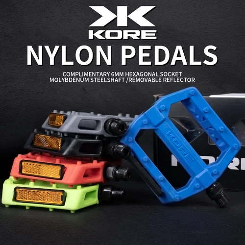 Imagen 2 del producto KORE-pedales de rodamiento para bicicleta de montaña, piñón fijo antideslizante, resistente al agua, nailon, ultraligero para pieza de 14mm