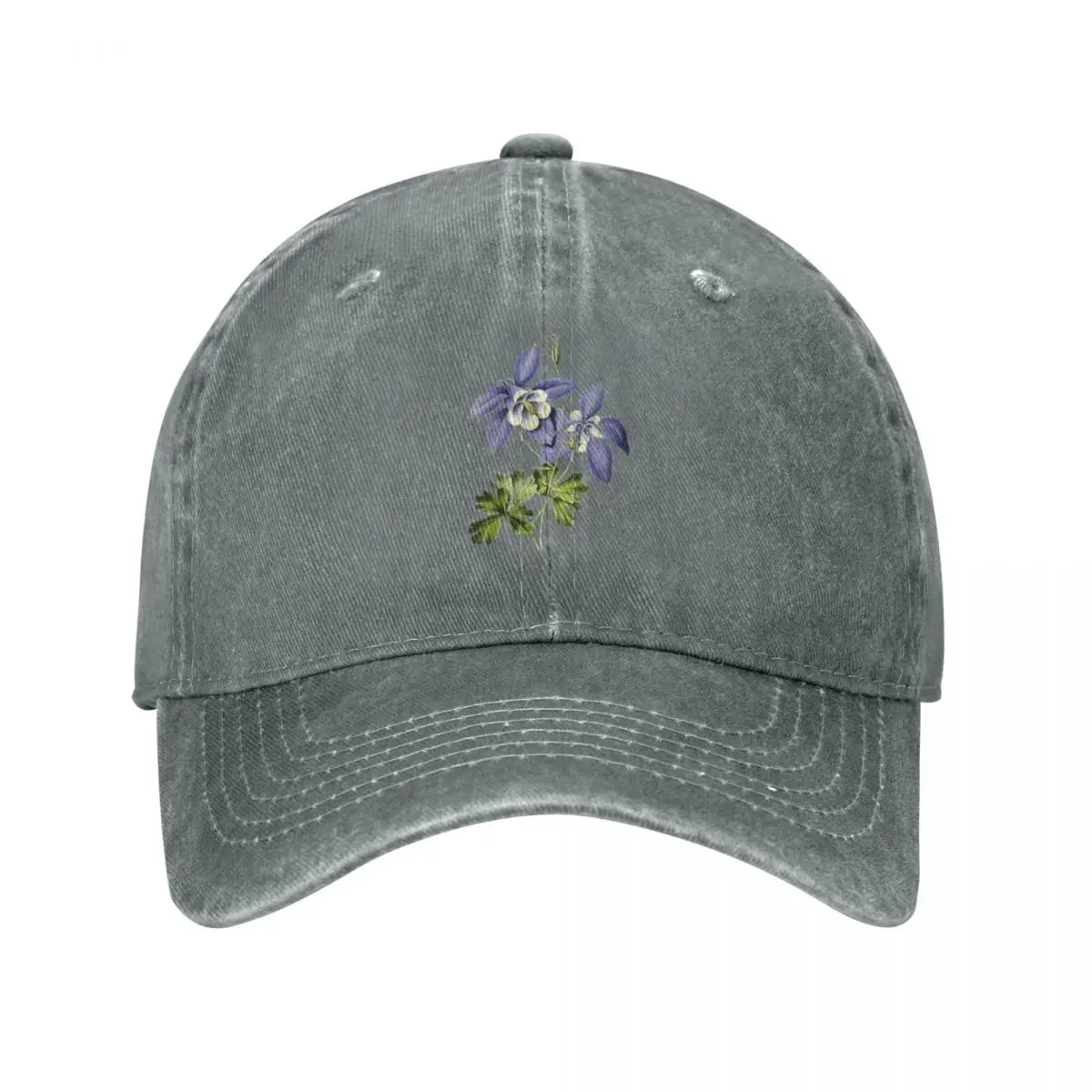 Violet Columbine Flower Illustration Baseball Cap Gentleman Hat Icon Women's Beach Visor Men's