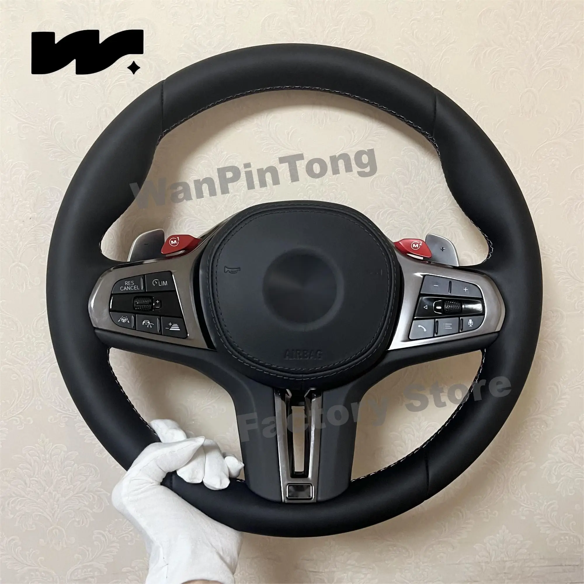 

Leather M sports G38 Steering Wheel For BMW F10 F30 F32 F20 F07 F01 F02 F22 F87 F12 F06 F35 F80 F36 F18 F15