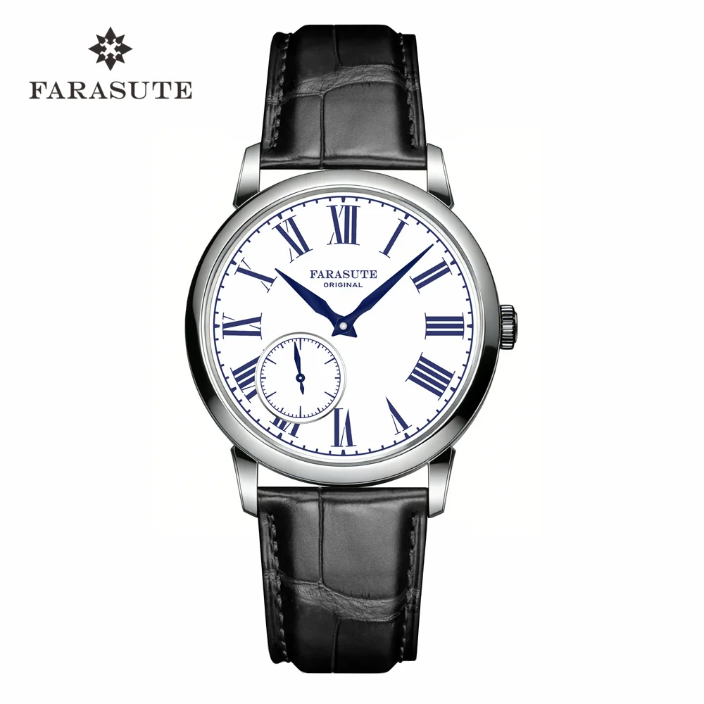 FARASUTE New 39mm Manual Customized Mechanical Movement Watch Men Casual Power Reserve 80 Hours Sapphire Wristwatch Reloj Hombre