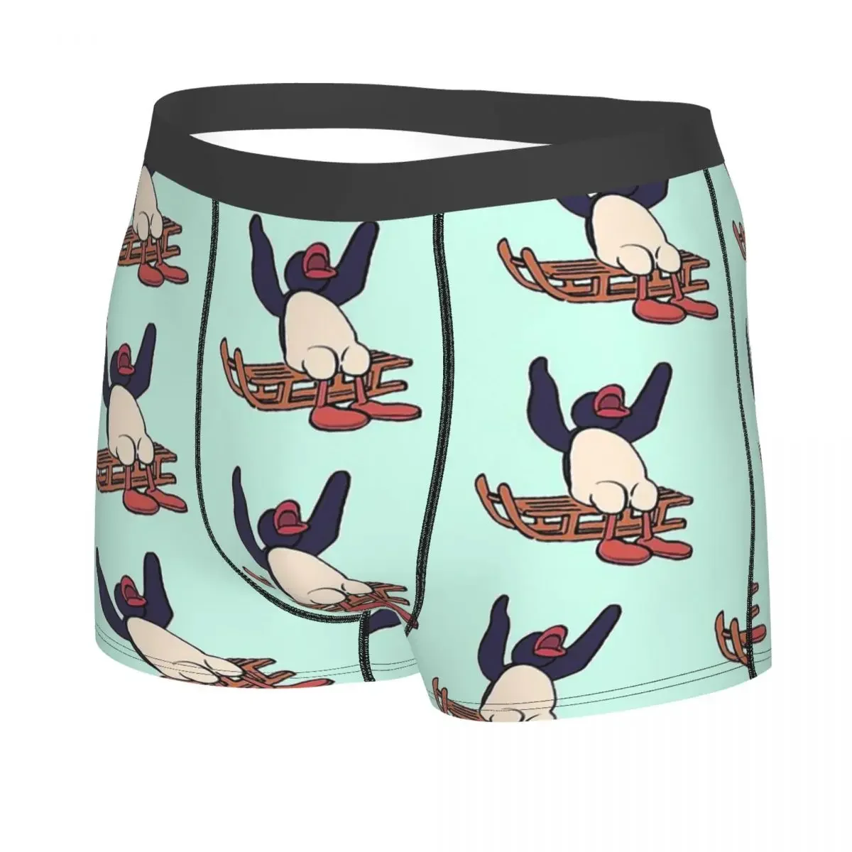 I Draw Screaming Penguin On A Sleigh Meme Men Boxer Briefs Angery Pingu Breathable Underwear High Quality Print Shorts Gift Idea