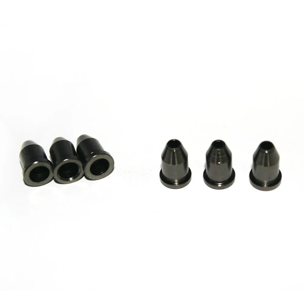 

6 Pcs Guitar String Cap Metal Accessories Durable Black for Bass Through Body Ferrules Bullet Strings Repair Projects Guitar