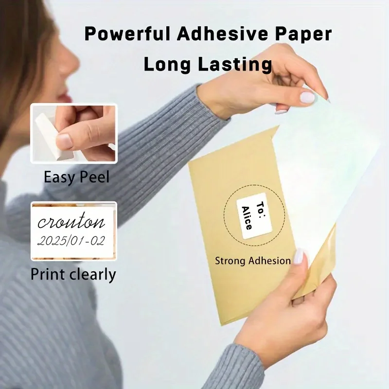 6 Rolls 40x30mm Thermal Label Paper Compatible M110 M221 M120 Portable Printers for Office Home Ecommerce Inventory Shipping Use