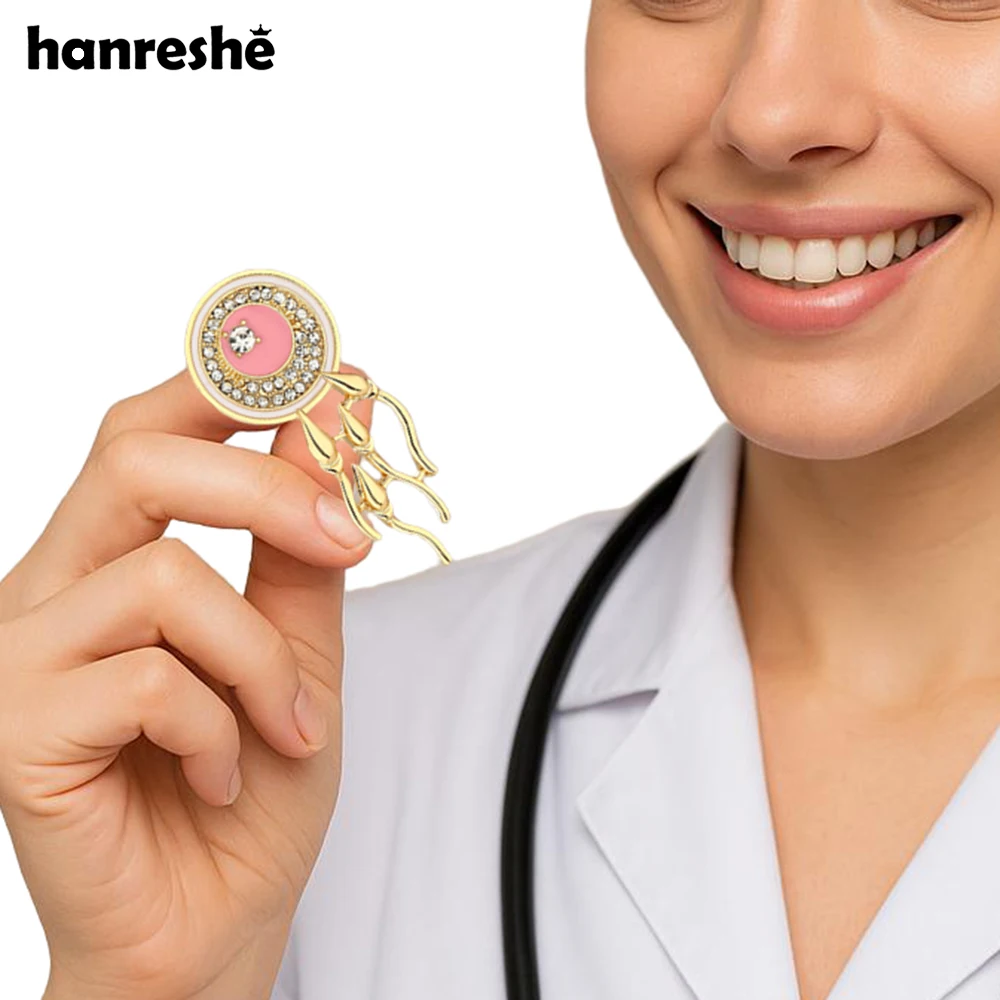 Hanreshe Obstetrics Luxury Pin Sperm and Egg Medical Brooch Doctor Nurse Midwife Lapel Badge Jewelry Accessories