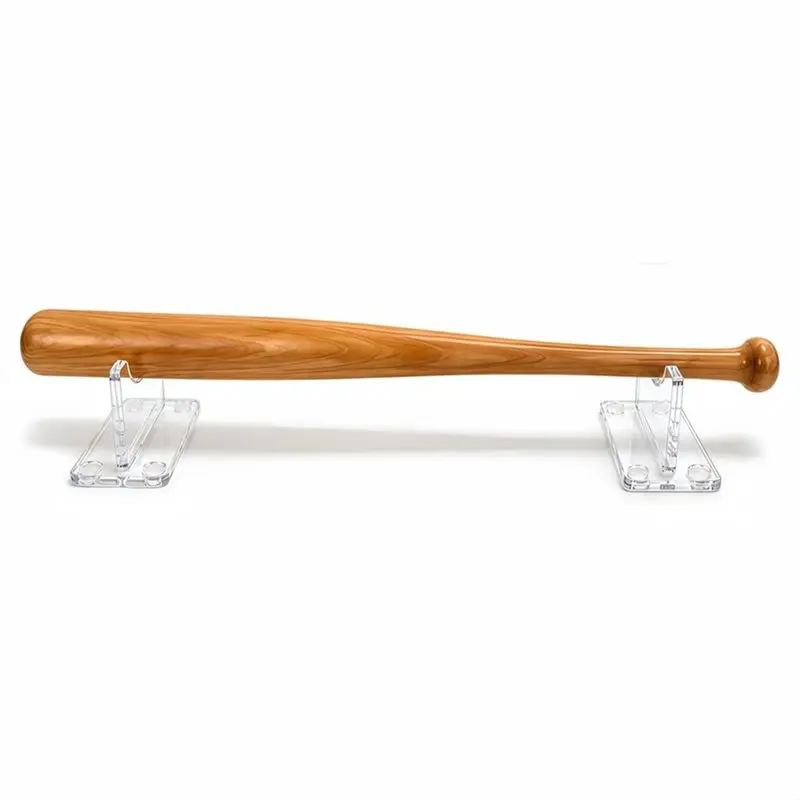 ABVL-2 Pack Desktop Baseball Bat Rack, Clear Acrylic Integrated Softball Bat Rack, Home Display Stand With Anti-Slip Pads