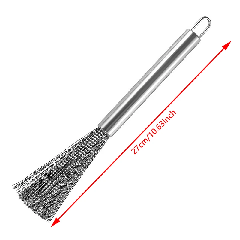 

Stainless Steel Pan Brush Bowl Plate Long Handle Strong Decontamination Convenient Fast Sink Stove Kitchen Clean Tools