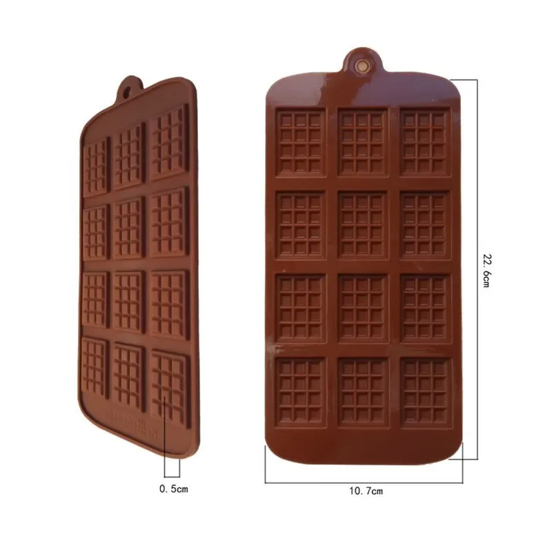 แม่พิมพ์ซิลิโคน 12 แม่พิมพ์ช็อกโกแลตFondant Patisserie Candy Barแม่พิมพ์เค้กโหมดตกแต่งCandy Sugarcraftอุปกรณ์เบเกอรี่