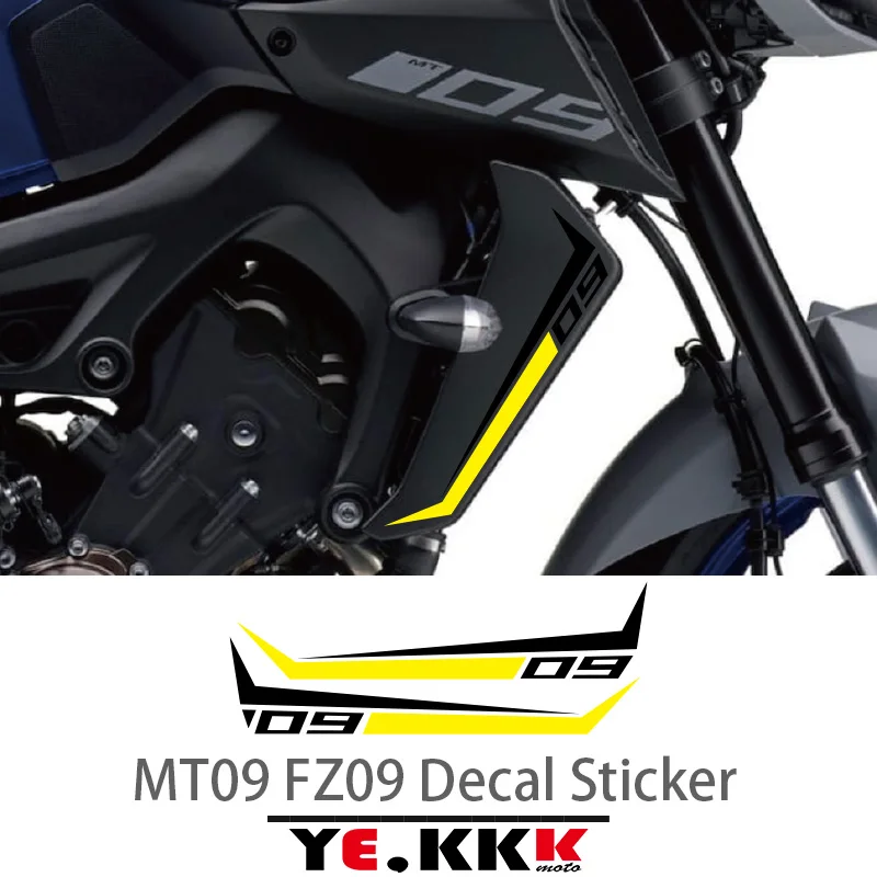 

For YAMAHA MT09 MT-09 Fairing Sticker Decals Hollow Reflective Radiator Rad Guard Decal Sticker Multiple Colours Available