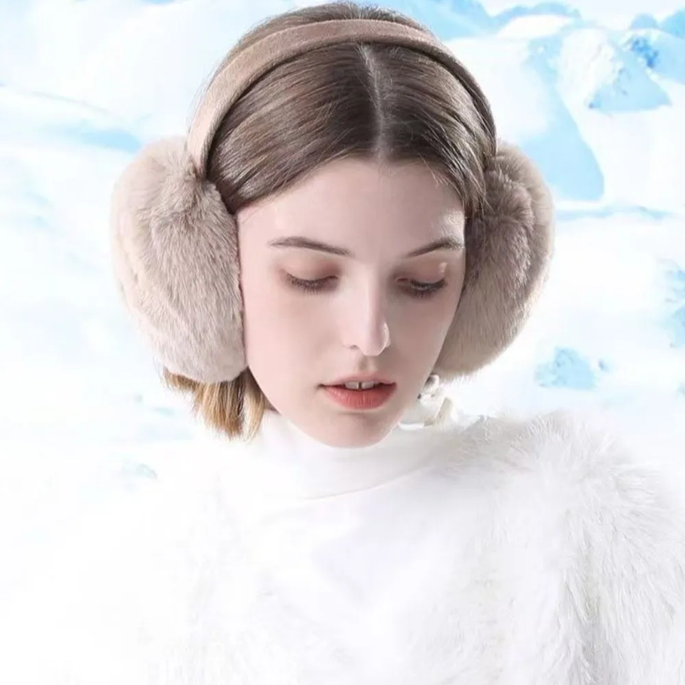 Fashion Warm Winter Earmuffs Faux Fur Folding Earmuffs Portable Soft Ear Warmer Outdoor