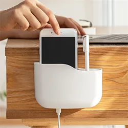 Wall-mounted Mobile Phone Remote Control Storage Box Multifunctional Punch-free Storage Rack Wall Debris Storage Holders