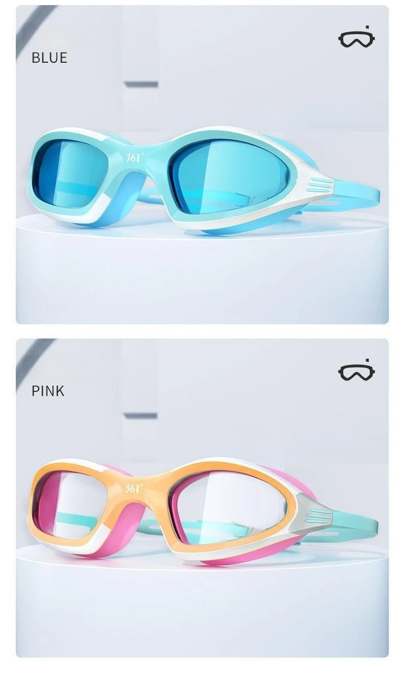 Professionelle Schwimmbrille, HD, wasserdicht, beschlagfrei, Silikon-Schwimmkappe, Wassersport-Ausrüstung für Männer und Frauen – Detail 11