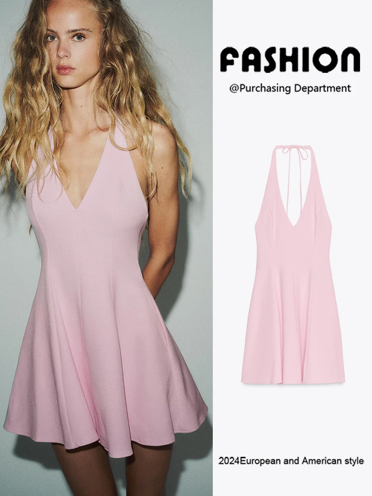 

Summer New Arrival Women's ort Off-oulder Dr Wide Hemline Zipper Sle Casual Par Wear Color Mid-Waist Design