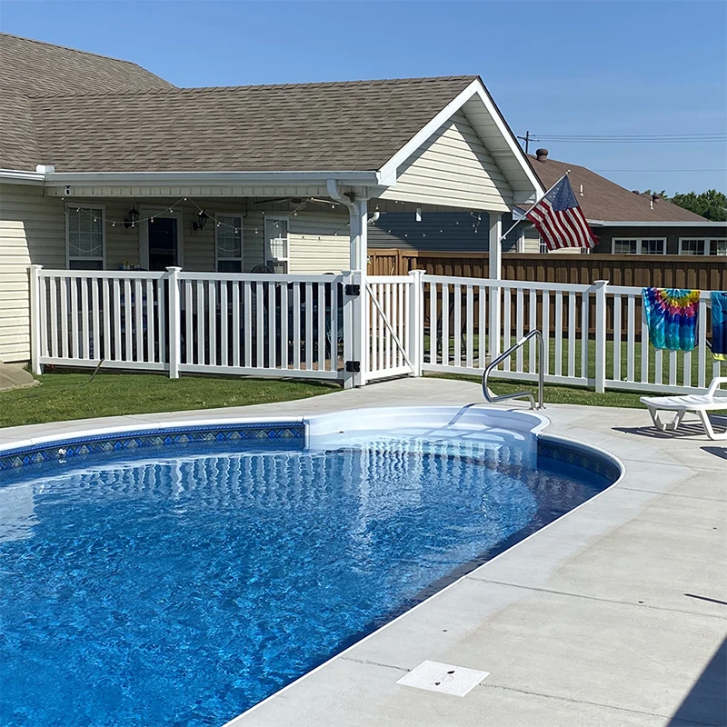 Valla de Seguridad Removible para Piscinas Elevadas, Valla de PVC para Piscinas