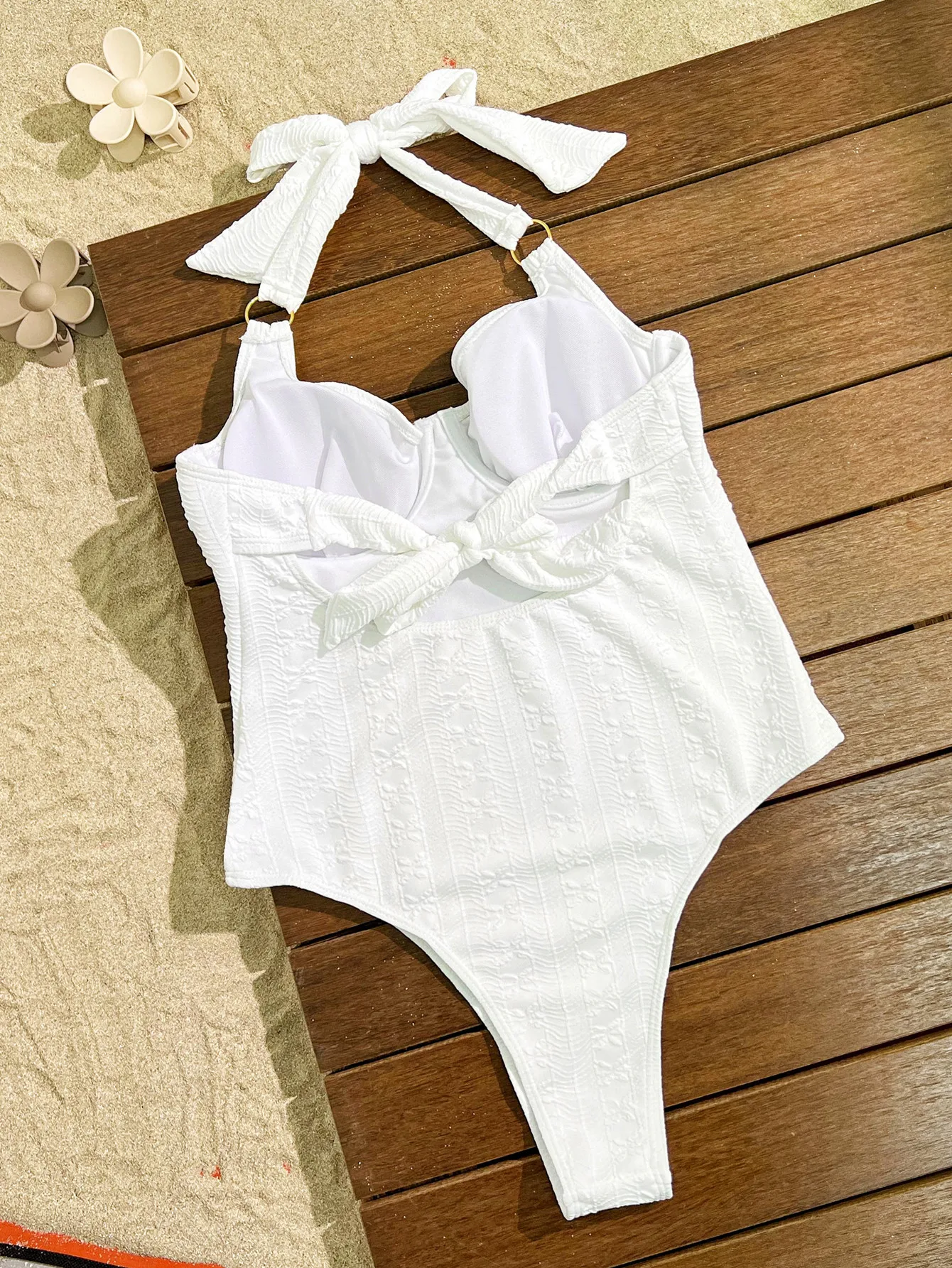 Wholesale New  One-Piece of Bikini Set White Color Swimsuit  S,M,L size