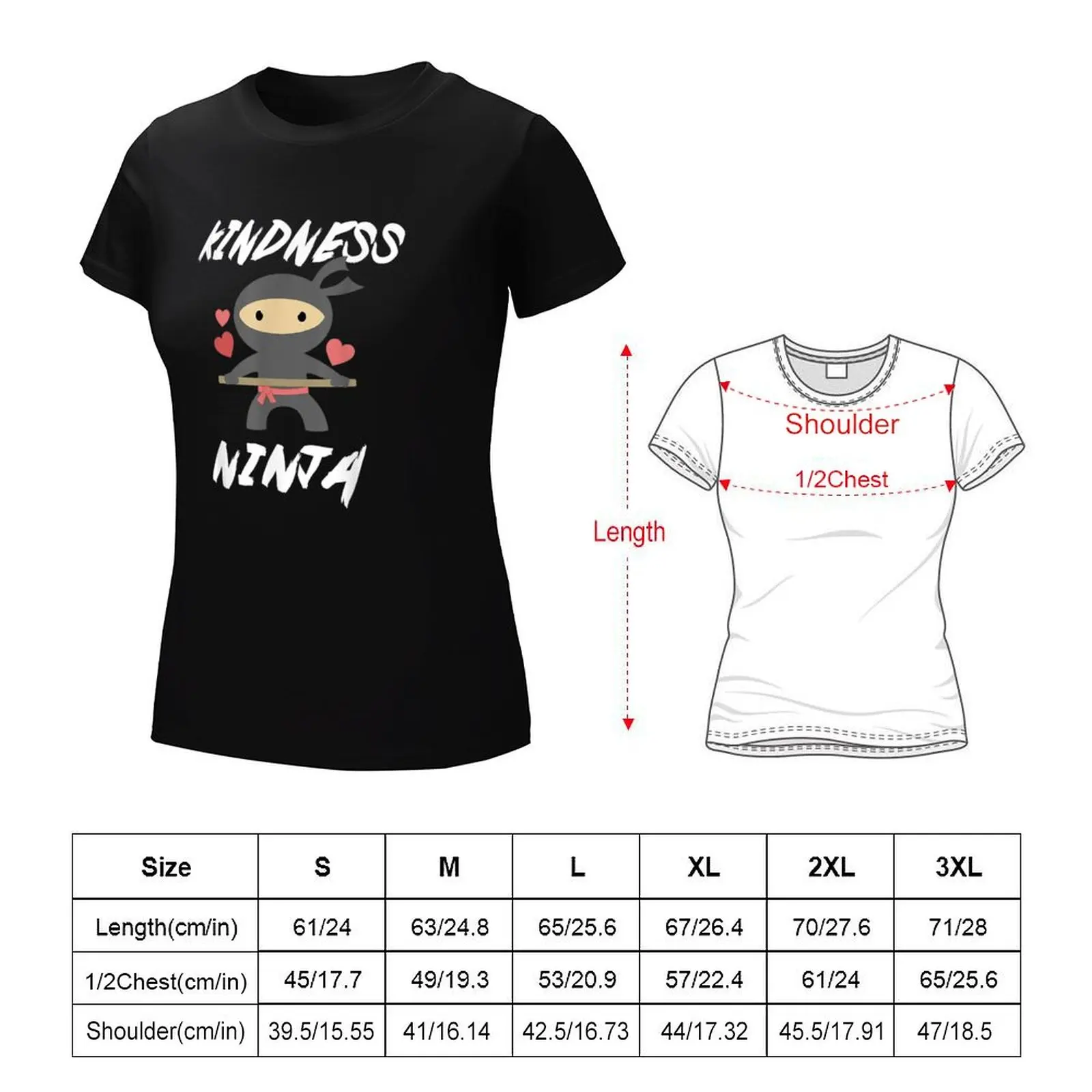 Anti Bullying Funny Kindness Ninja School Teacher Student T-Shirt tees funny new edition t shirts for Women