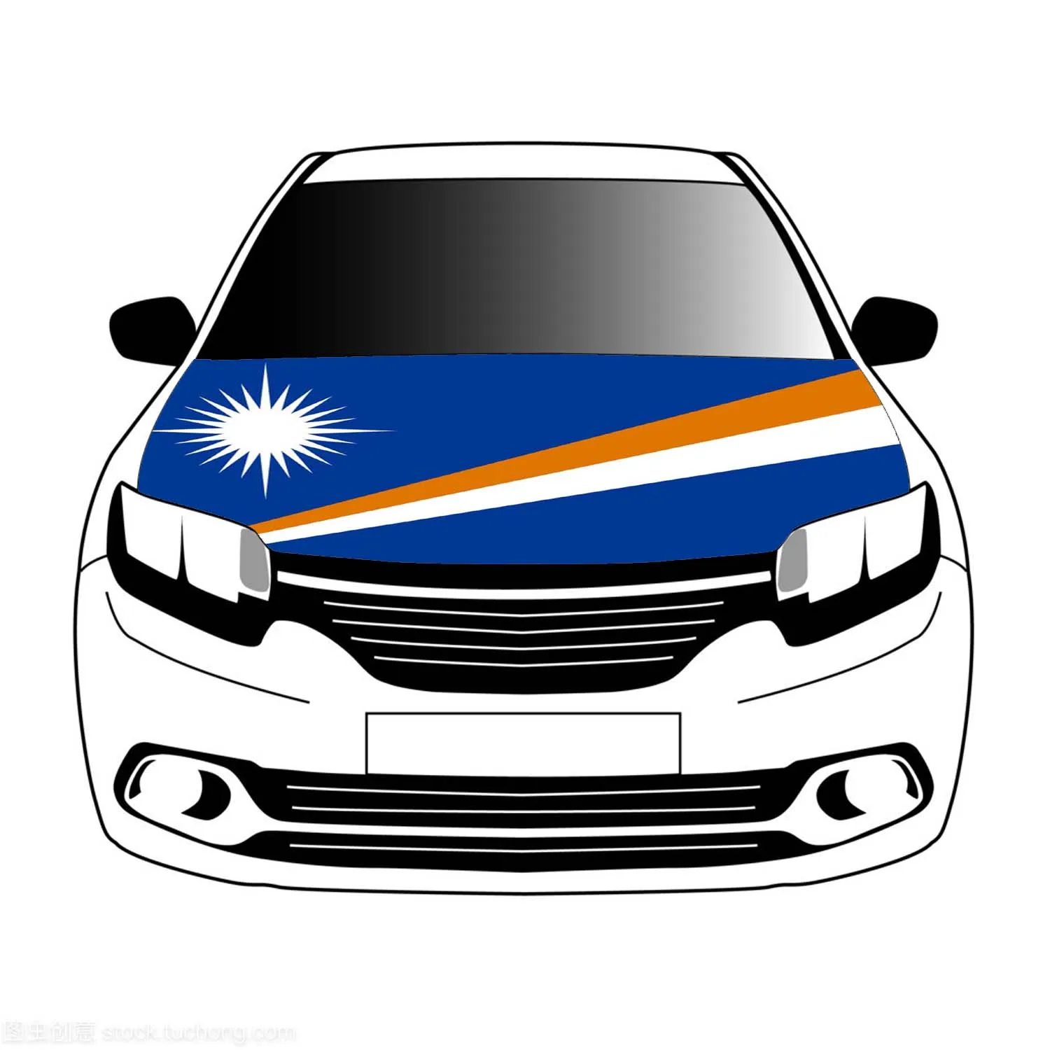 the Marshall Islands flags car Hood cover flags 3.3x5ft5x7ft 100%polyester,car bonnet banner