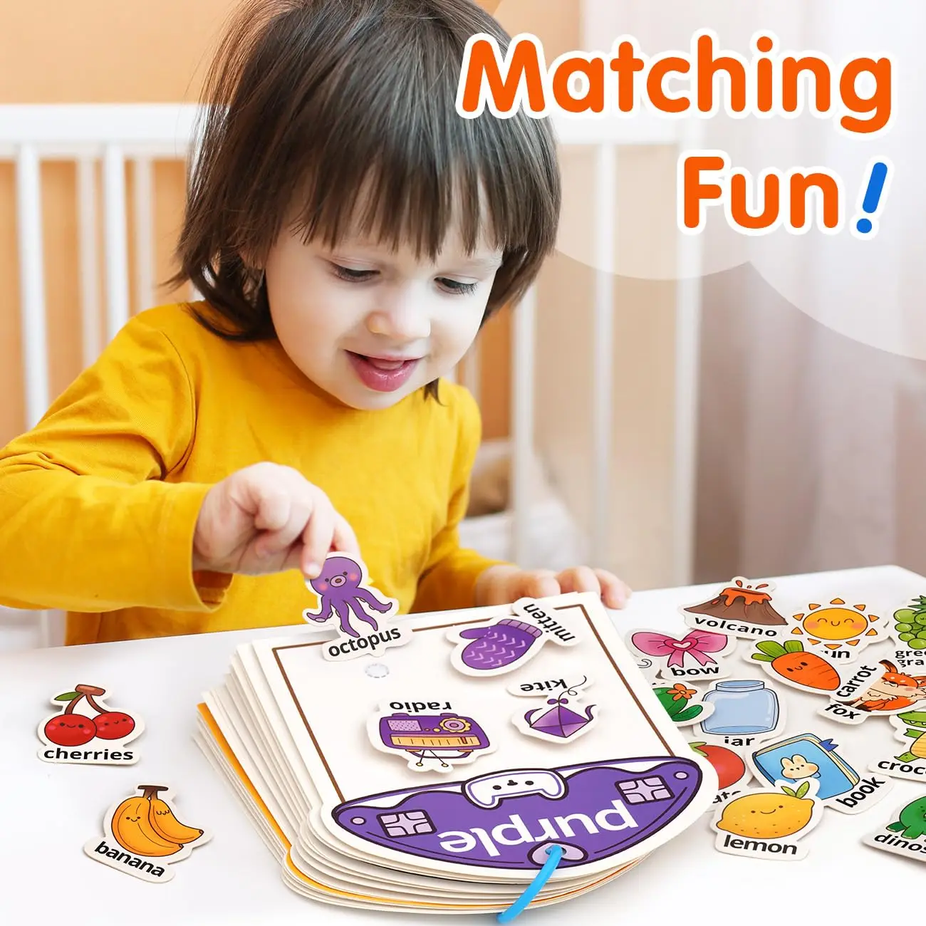 Montessori Busy Book Color Sorting Toys for Toddlers Educational Preschool Learning Activities Sensory Fine Motor Matching Games