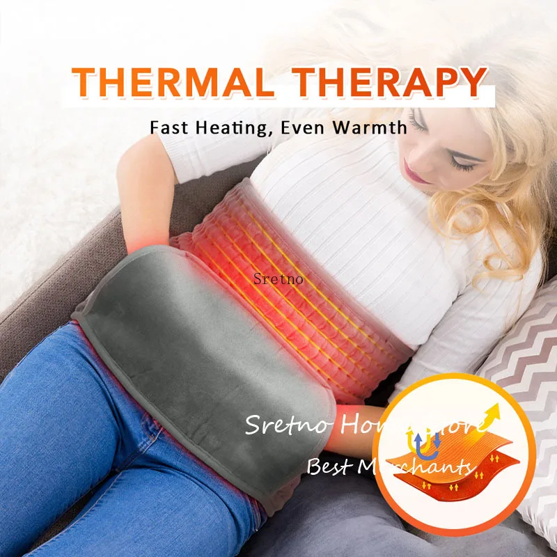 

SRETNO Waist Electric Heating Pad for Women New Waist Belt Pocket Upgraded Uterus Warmer Multifunctional Electric Heated Mat