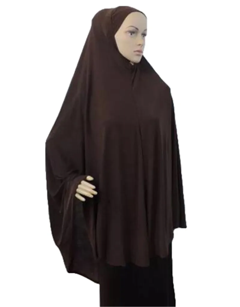 Large Full Cover Muslim Women Prayer Dress Niquab Long Scarf Khimar Hijab Islam Overhead Clothes Robes Ramadan Arabic Headdress