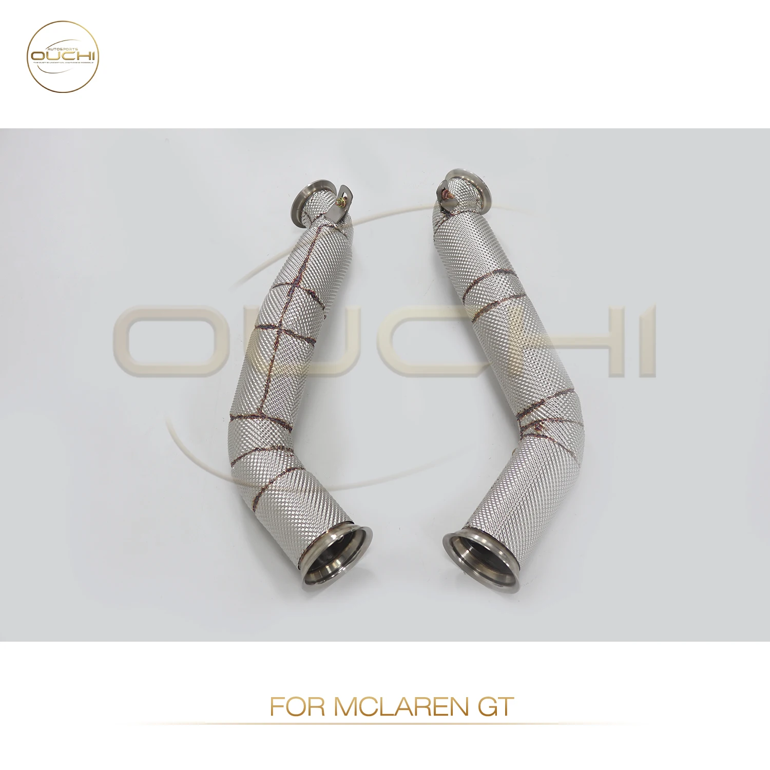 OUCHI Exhaust System Stainless Steel Performance Downpipe for McLaren GT 4.0T With Heat Shield 3.5 Inch Pipe