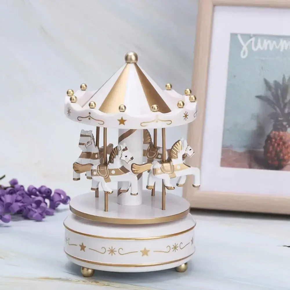 Carousel Music Box Birthday Gift Bluetooth Charging Night Light Toy For Girls Children And Girls