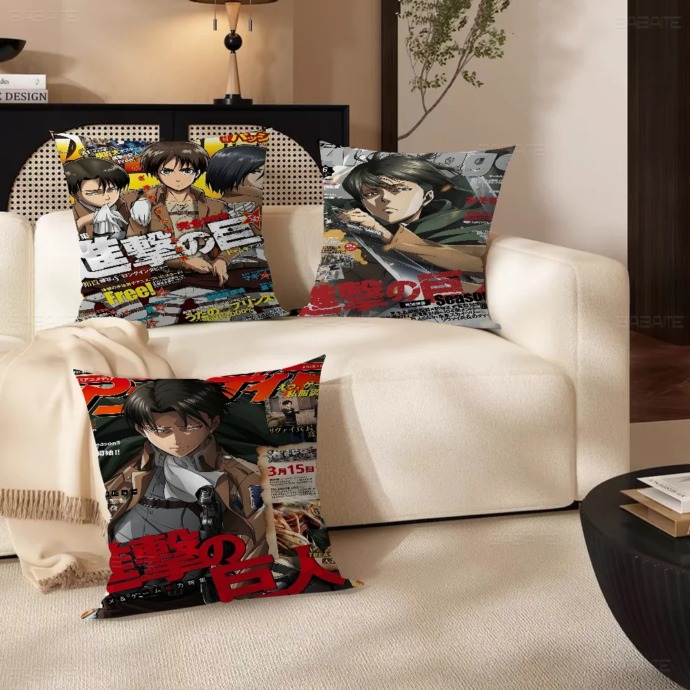 Shingeki No Kyojin Pillow Gifts Home Office Furnishings Bedroom Sofa Car Cushion Cover case 45x45cm