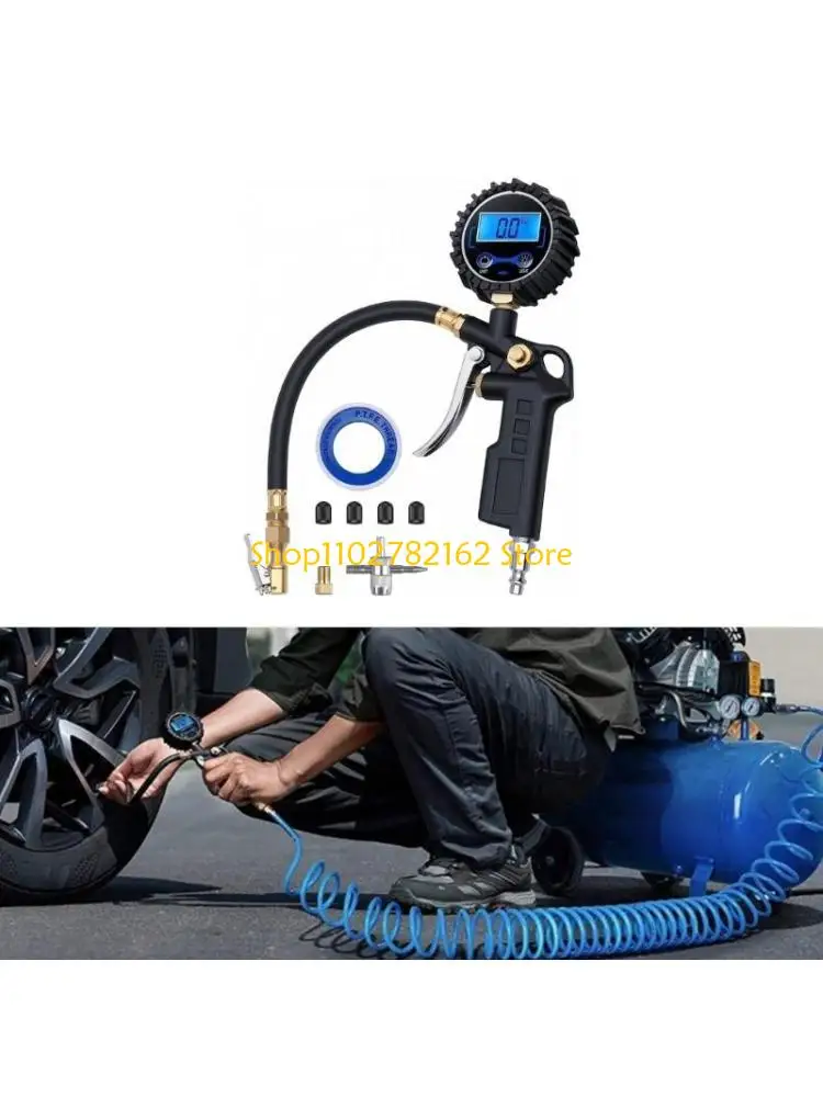 

547B Air Chuck and Compressor Accessories Digital Tire Pressure Gauge and Inflator