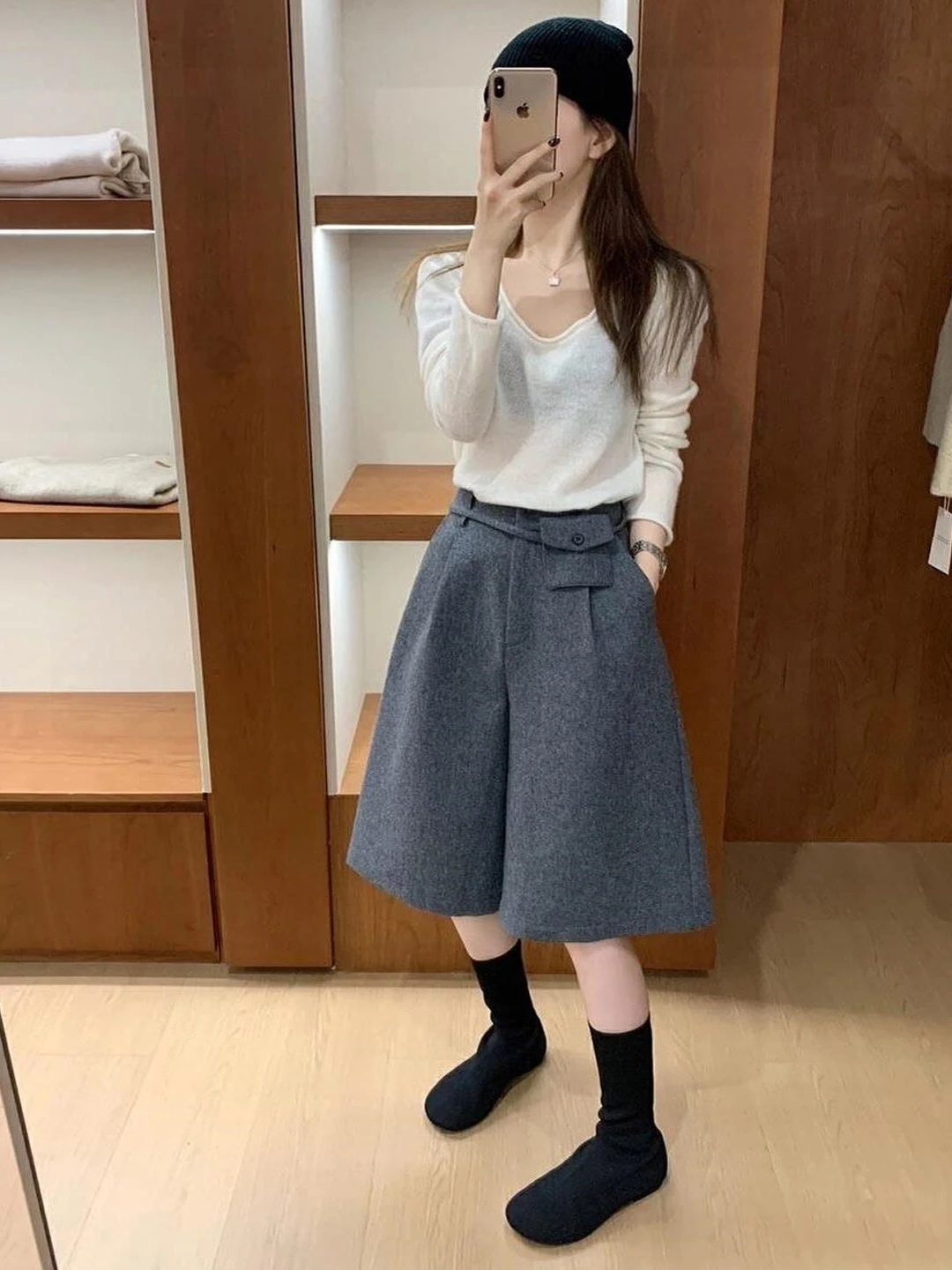 

Свободные женские повседневные брюки с высокой талией и несколькими карманами, широкие брюки, универсальные удобные осенние модные женские брюки