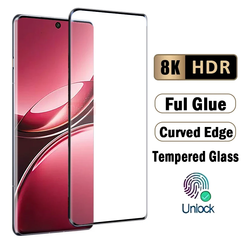 

8K 3D Hot-Bending Full Glue Tempered Glass for Vivo V50 V40 V30 V29 V27 Pro Lite V50e V40e V30e Curved Edge Screen Protectors