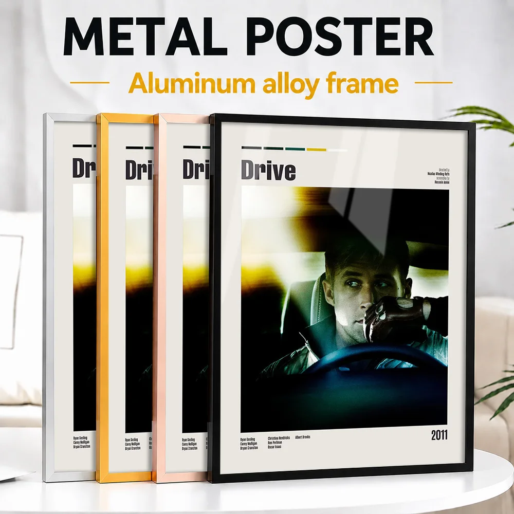 Drive Movie Framed Metal Poster Personalized Vivid Screen Tribute Wall Art Designed For Entertainment Lounge And Story Lovers