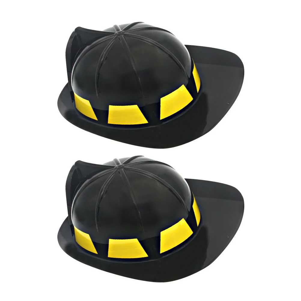 2 Pcs Child Safety Decorative Firefighter Hat Children Funny Plastic Household Fireman Kids Supply