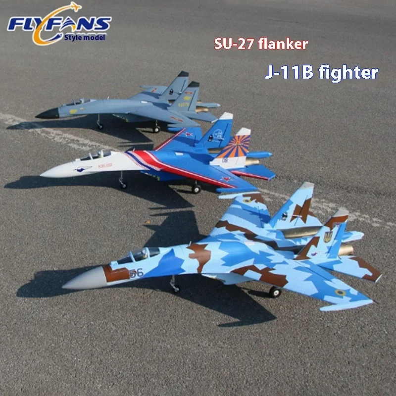 Fengfan Aviation Model Double 64mm Culvert New Su 27 J-11b J11b Su27 Remote Control Fixed Wing Combat Aircraft Toy Boy Gift