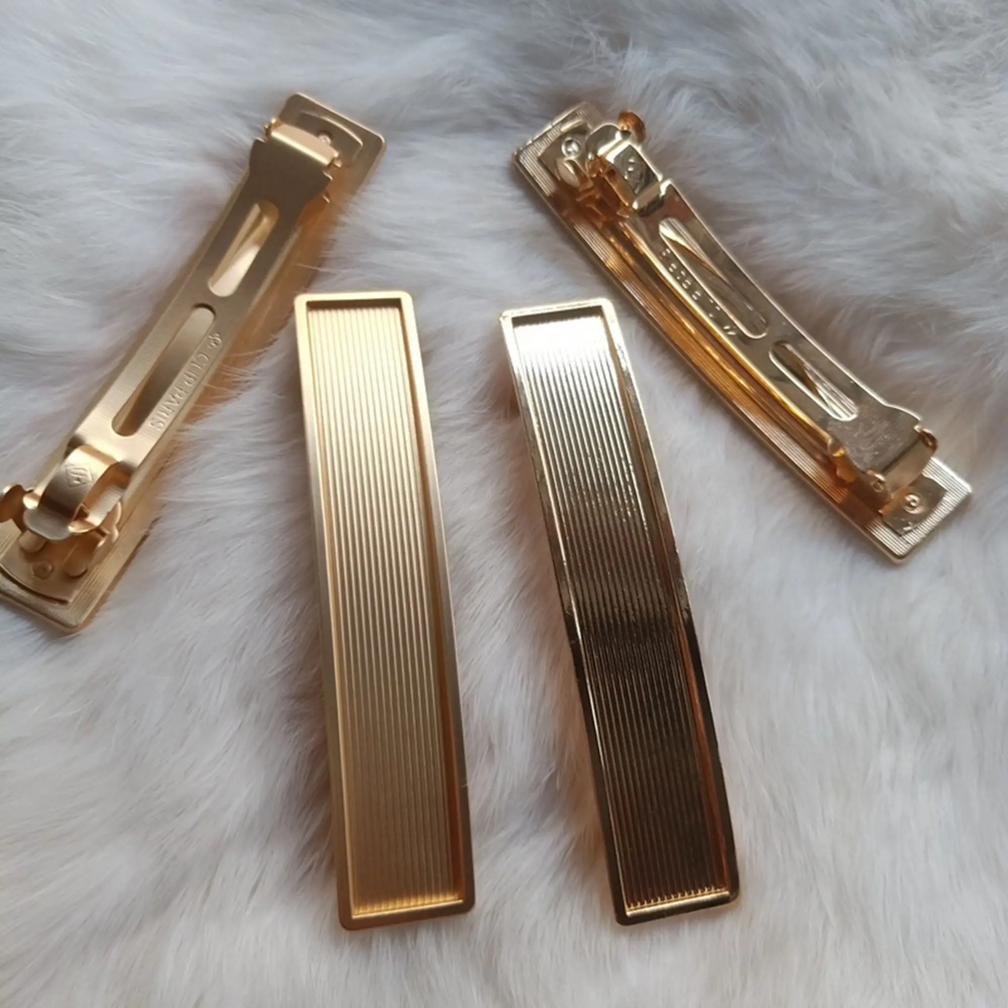 Clip de rainure en cuir rectangulaire, 2 pièces/lot, 8x1.5CM, bricolage