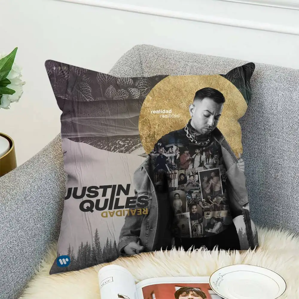 

J-Justin Q-Quiles Pillow Case Album Case Sofa Decorative Home Double-sided Printing Short Plush Cute Cushion Cover