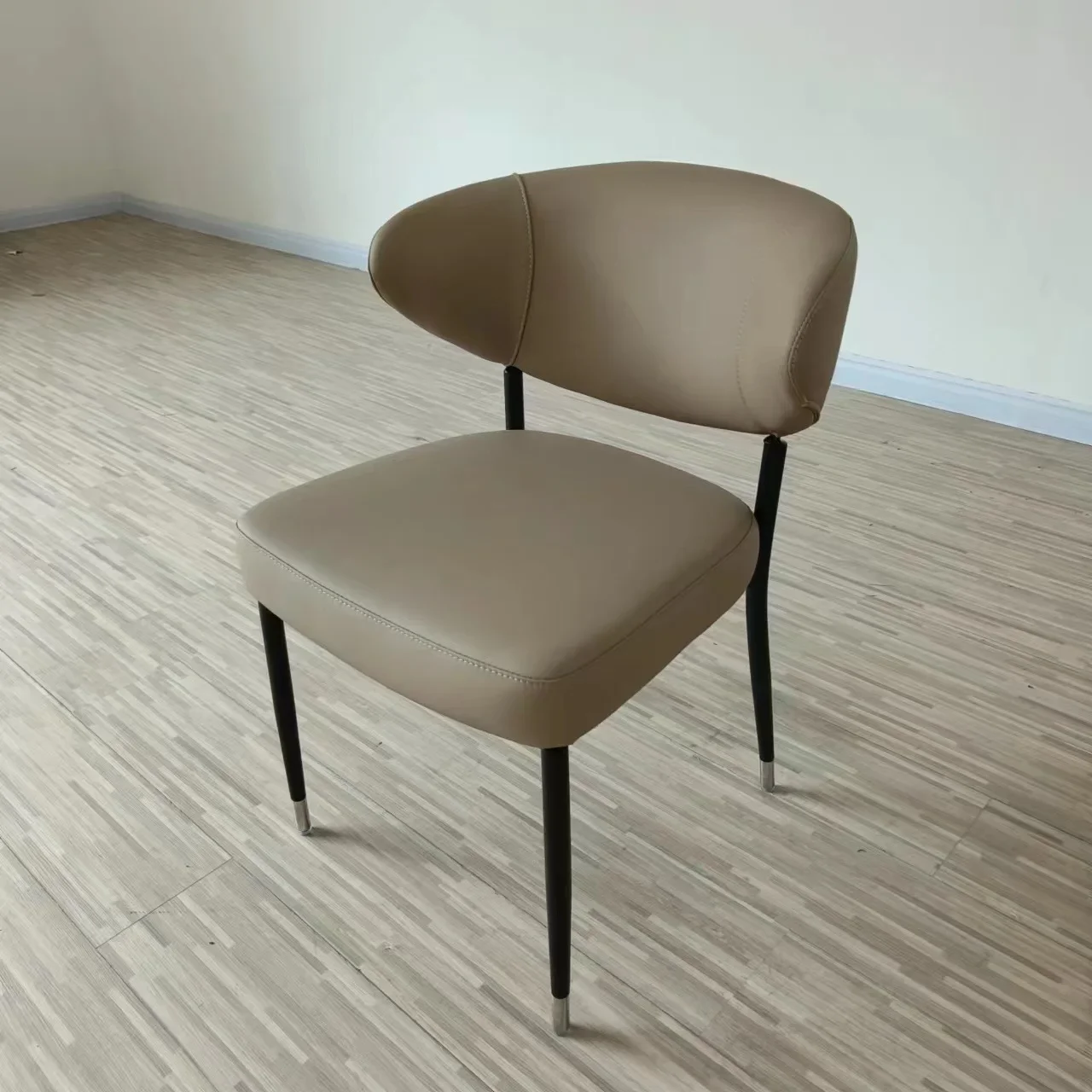 dining chair Italian minimalist western restaurant cafe casual negotiation chair fabric backrest wrought iron chair