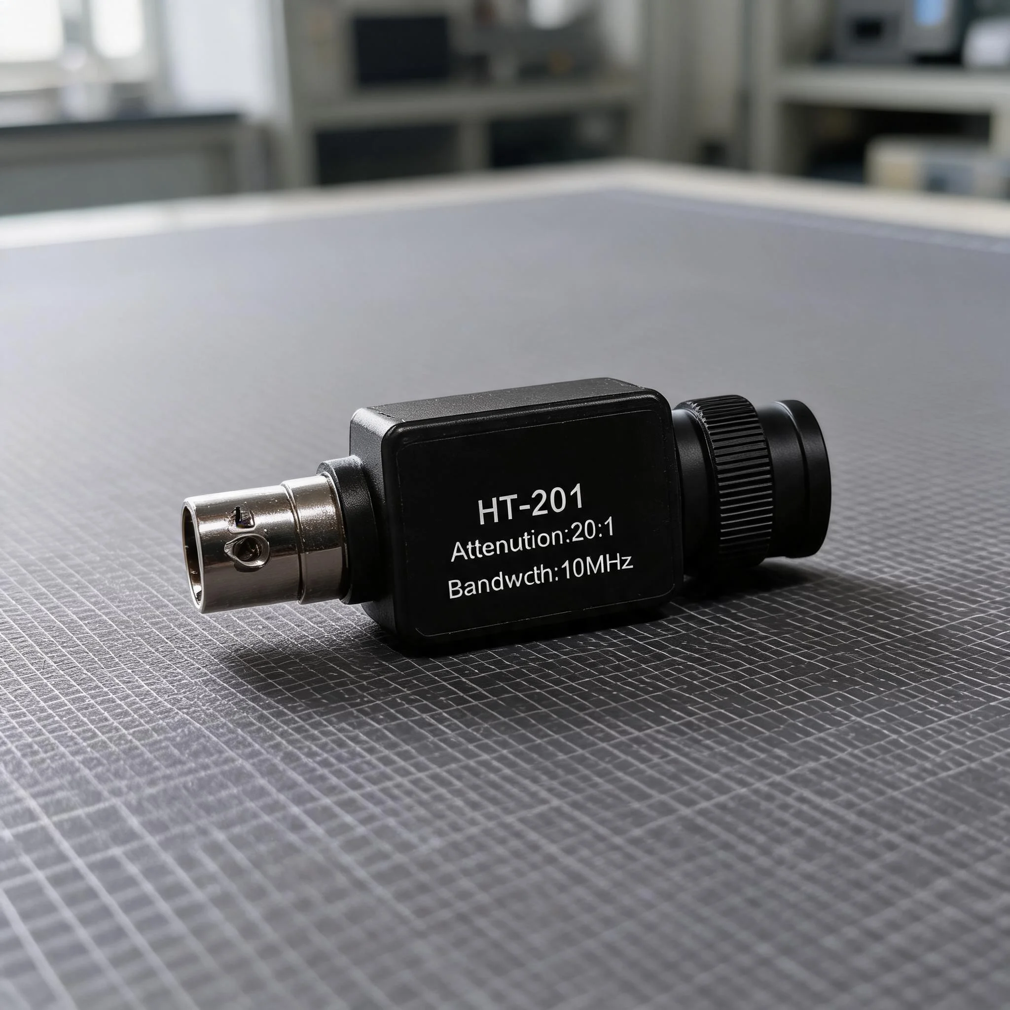HT201 20:1 Voltage Attenuator 10MHz Bandwidth For Oscilloscope High Frequency Signal Reduction Circuit Debugging Tool Black
